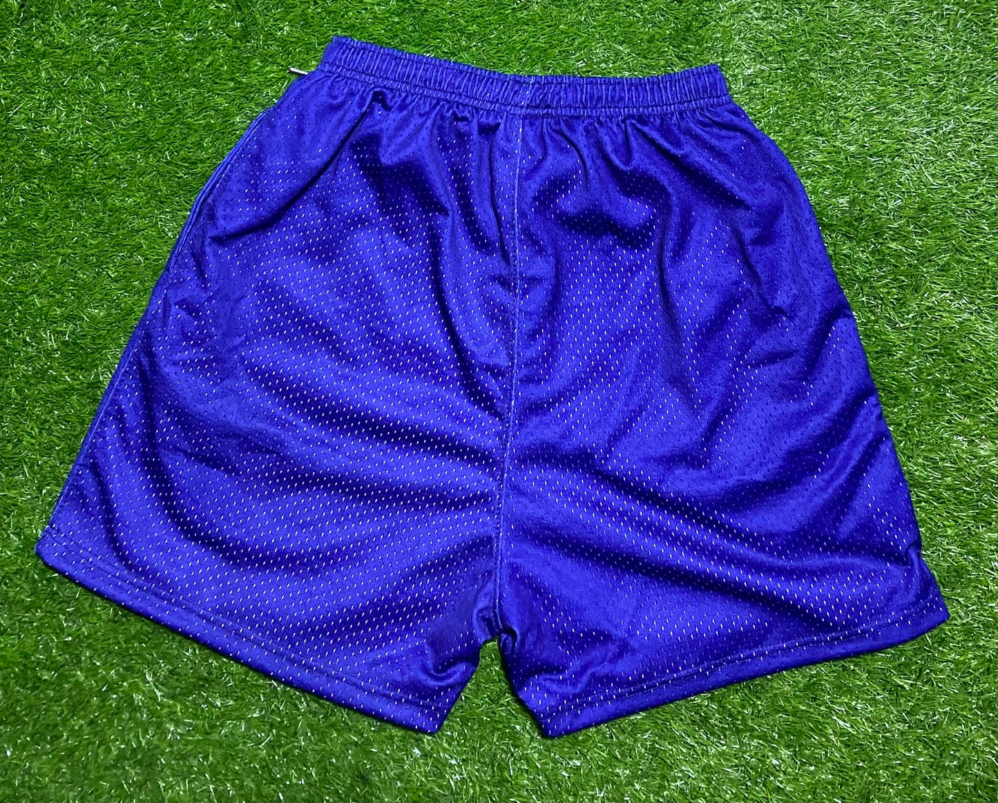 “AS4P” Navy Blue Mesh Shorts